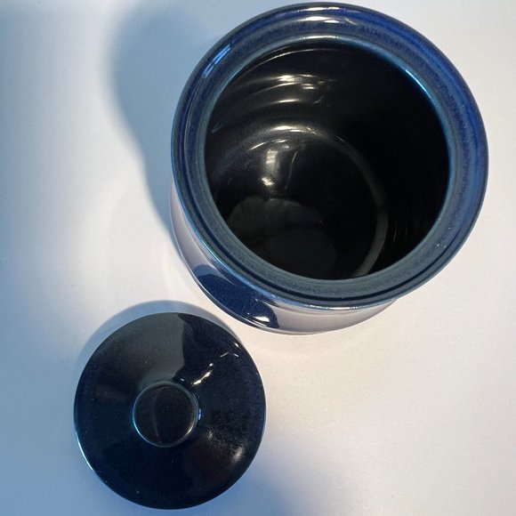 Cobalt Blue Stoneware Creamer & Covered Sugar Bowl Set ~ Made in Japan - Picture 6 of 9